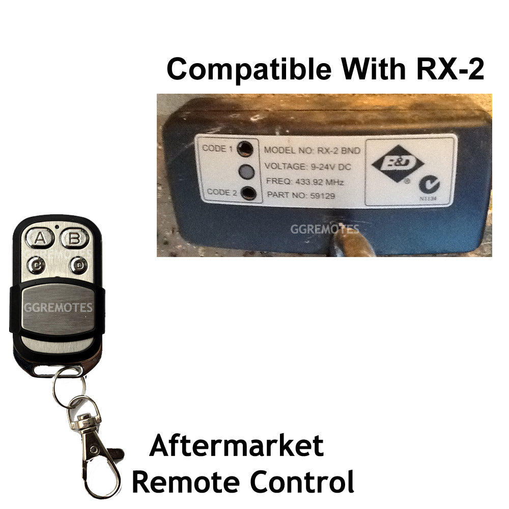 B. Garage Door Remote Control Compatible With B&D RX-2 Receiver